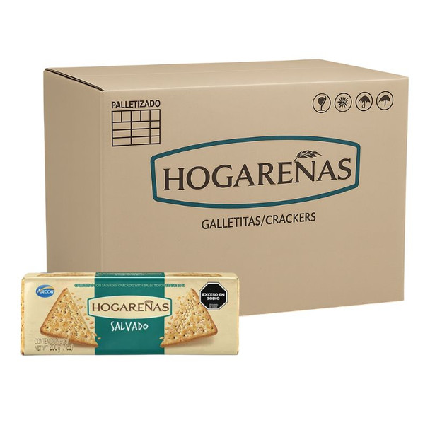 Hogareñas Salvado Wholegrain Crackers with Bran Seeds, 200 g / 7.05 oz ea (30 count per box) Hogareñas Salvado Wholegrain Crackers with Bran Seeds, 200 g / 7.05 oz ea (30 count per box)