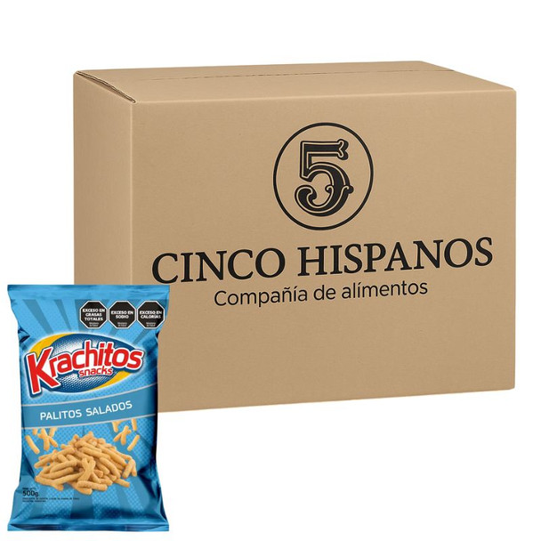 Krachitos Salty Sticks Snacks, 500 g / 17.6 oz ea (10 count per box) Krachitos Salty Sticks Snacks, 500 g / 17.6 oz ea (10 count per box)
