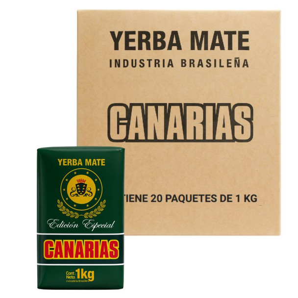 Canarias Special Edition Yerba Mate without Stems from Uruguay, 1 kg / 2.2 lb ea (20 count)