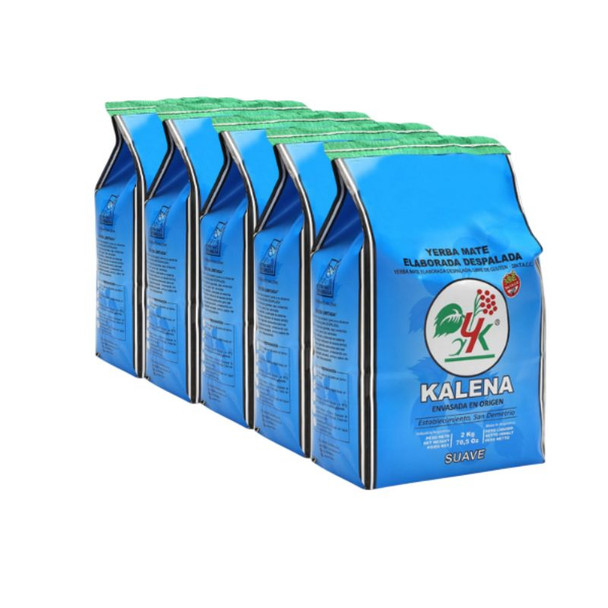 Kalena Agroecologic Soft Yerba Mate, 2 kg / 4.4 lb ea (5 count)