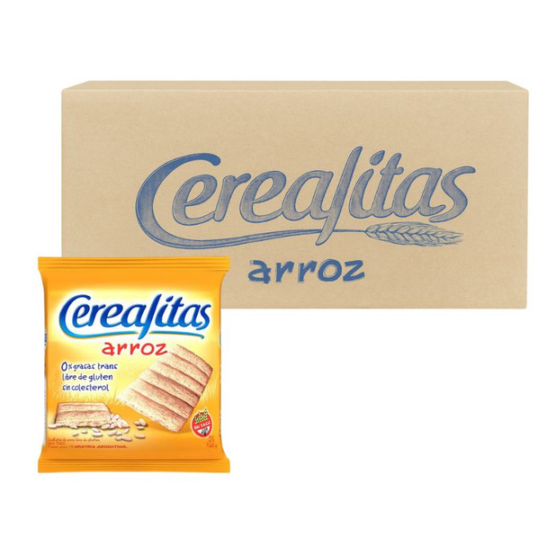 Cerealitas Arroz Gluten Free Puffed Rice Cookies, 160 g / 5.6 oz ea (24 count)