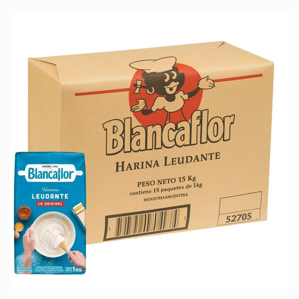 Blancaflor Self-Rising Leavening Wheat Flour Harina Leudante, 1 kg / 2.2 lb ea (15 count) Blancaflor Self-Rising Leavening Wheat Flour Harina Leudante, 1 kg / 2.2 lb ea (15 count)