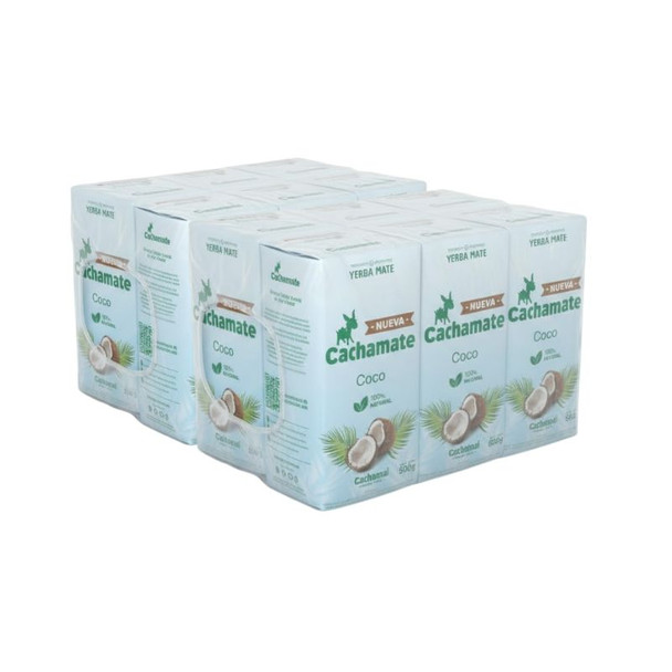 Cachamate Yerba Mate Blend with Shredded Coconut Gluten-Free, 500 g / 17.63 oz ea (12 count)