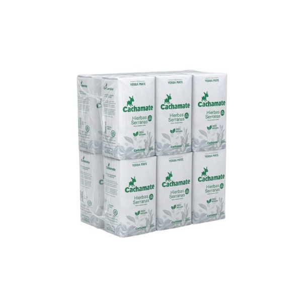 Cachamai Cachamate Yerba Mate w/ Mountain Herbs, 500 g / 1.1 lb ea (12 count)
