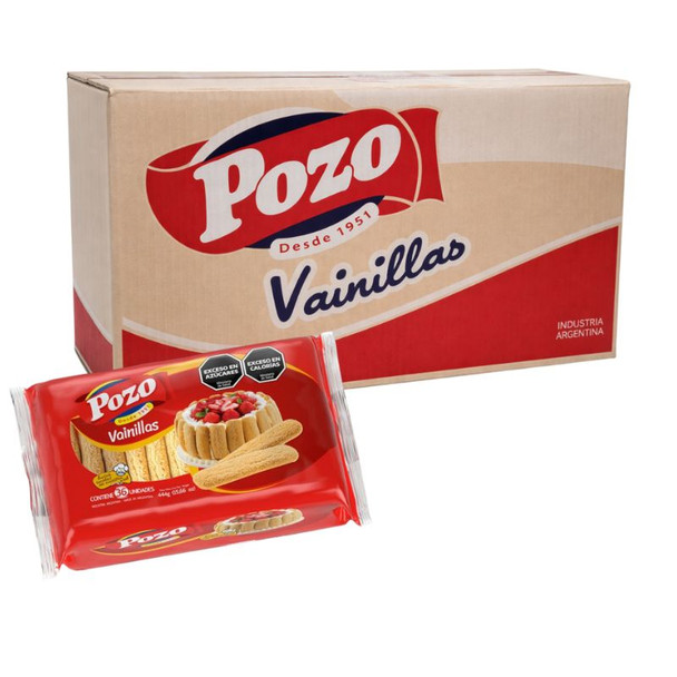Pozo Vainillas Soft Sprinkled Sugar Cookies, 444 g / 15.7 oz (box of 8 displays x 36 units ea)