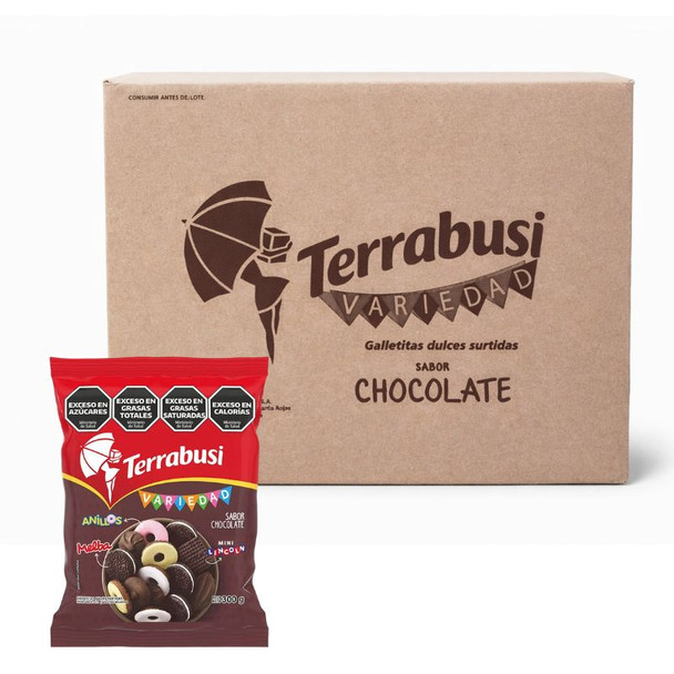 Terrabusi Variedad Sabor Chocolate Assorted Cookies Melba Anillos & More, 300 g / 10.5 oz bag ea (24 count)