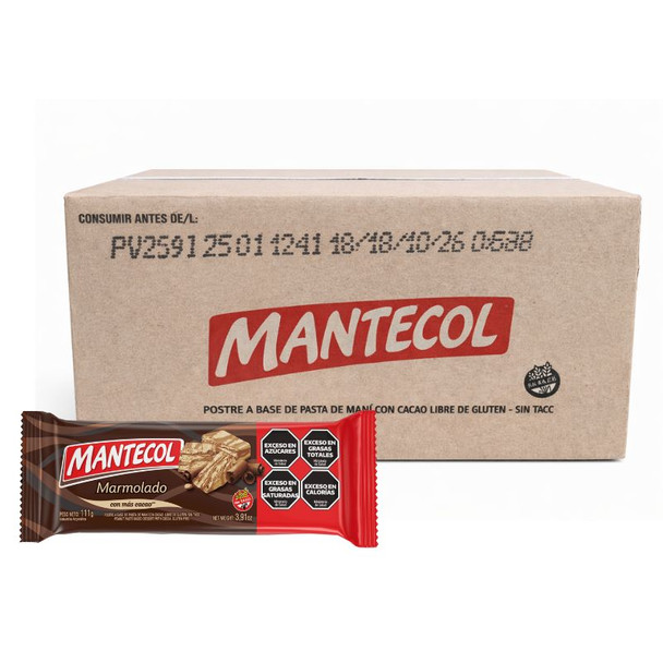 Mantecol Marmolado Semi-Soft Peanut Butter Nougat, 111 g / 3.91 oz ea (40 count)