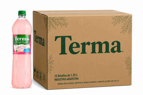 Terma Pomelo Rosado Cero Herbal Bitter Drink, Sugar Free, 1.35 L  45.64 fl oz ea (12 count per box)