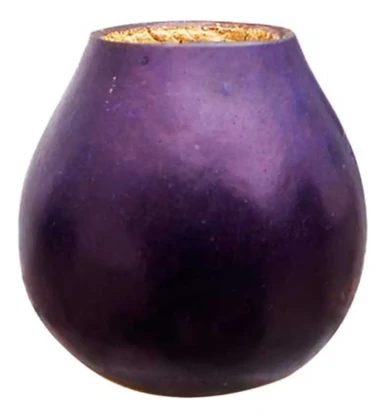 Handcrafted Calabash Mate Gourd, Violet Rimless (12 count per box)