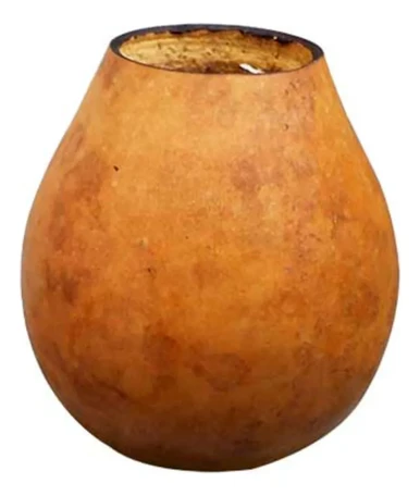 Handcrafted Calabash Mate Gourd, Beige Rimless (12 count per box)