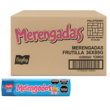 Merengadas cookies with strawberry filling