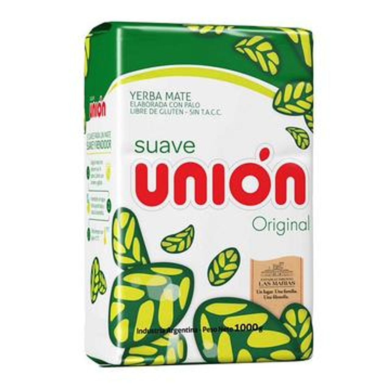 Unión Yerba Mate Suave Original, 1 kg / 2.2 lb