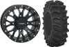 Tucker Rocky Combo - Wheel 18x7, 43, 4/137, Matte Black or Tire 35x9.5-18, Bias, Left, 8 Ply, Directional