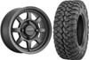 Tucker Rocky Combo - Wheel 14x7, 43, 4/156, Matte Black or Tire 30x10-14, Radial, 8 Ply, Non-Directional