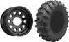 Tucker Rocky Combo - Wheel 14x7, 43, 4/156, Black or Tire 27x9-14, Radial, Right, 8 Ply, Directional