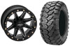 Tucker Rocky Combo - Wheel 12x7, 52, 4/137, Matte Black/Machined or Tire 23x8-12, Radial, Right, 6 Ply, Directional