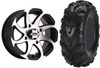 Tucker Rocky Combo - Wheel 14x7, 52, 4/110, Machined/Black or Tire 27x9-14, Bias, Left, 6 Ply, Directional