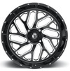 Octane Ridge 2021 Yamaha Wolverine RMAX models 4/156 Fuel Triton D581 Gloss Black and Milled Wheel Set