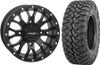 Tucker Rocky Combo - Wheel 14x7, 52, 4/137, Matte Black or Tire 30x10-14, Radial, 8 Ply, Non-Directional