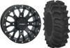 Tucker Rocky Combo - Wheel 20x6.5, 42.5, 4/137, Matte Black or Tire 35x9-20, Bias, Right, 8 Ply, Directional
