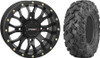 Tucker Rocky Combo - Wheel 14x7, 52, 4/137, Matte Black or Tire 26x11-14, Bias, Right, 6 Ply, Directional