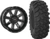 Tucker Rocky Combo - Wheel 14x7, 43, 4/110, Black/Machined or Tire 30x10-14, Radial, 8 Ply, Non-Directional