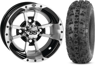 Tucker Rocky Combo - Wheel 10x5, 32, 4/144, Black or Tire 21x7-10, Bias, 4 Ply, Non-Directional
