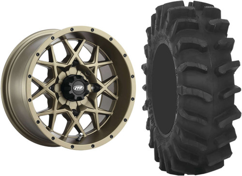 Tucker Rocky Combo - Wheel 14x7, 52, 4/110, Bronze or Tire 29x9.5-14, Bias, Right, 8 Ply, Directional