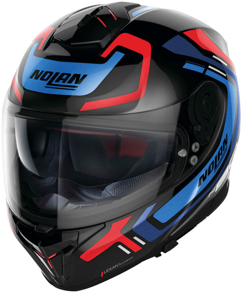 Tucker Rocky N80-8 Ally Helmet Gloss Black/Metal Blue/Red, 2XL