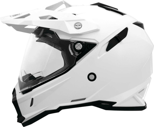 Tucker Rocky TX-28 Dual Sport Solid Helmet White, XS