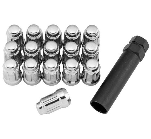 Tucker Rocky Spline Lug Nuts 12 x 1.5mm, Polished, Set of 16