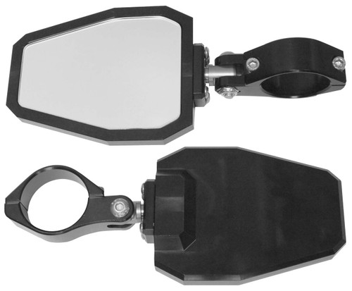 Tucker Rocky Bezel Side Mirror 1.75 clamp, Black, Solid or ALL RZR, YXZ, ALL 1 3/4 ROLL CAGE
