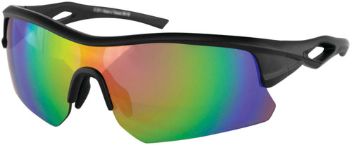 Tucker Rocky Dash Sunglasses Matte Black with Smoke Pink Mirrored Lens