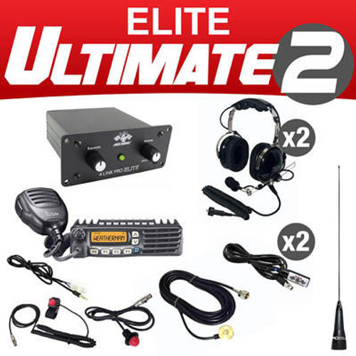 Rocky Mountain Polaris RZR PCI Race Radio Elite Ultimate 2 Seat UTV Package with Mount Kit Replaces Stock Storage Box