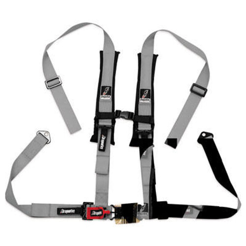 Rocky Mountain Can-Am/Polaris - Dragonfire Racing 4-Point H-Style Safety Harness w/Sternum Clip 2 Driver Side Grey