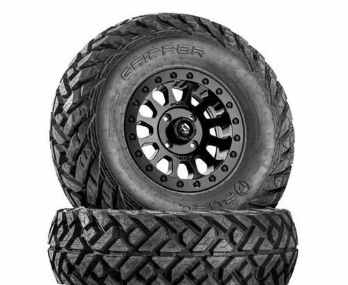 Octane Ridge Textron Havoc 4/137 Fuel Vector D920 Matte Black Beadlock Wheels wor Fuel Gripper Tires