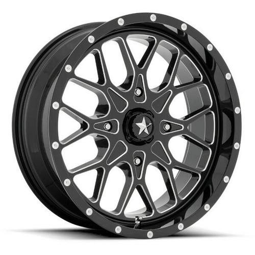 Highlifter M45 Portal 20x7 4/110 Gloss Black Milled Wheel