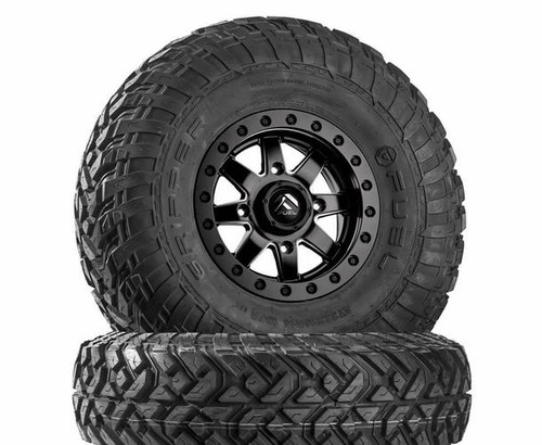 Octane Ridge 2015-20 RZR 900 / 900 XC / S 900 - 12mm Lugs Fuel Maverick D928 Matte Black Beadlock Wheels wor Fuel Gripper R or T Tires