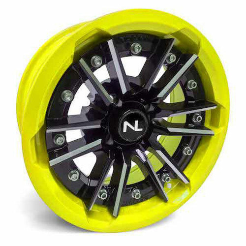 Highlifter Storm Wheel, 15x7, 4/110, Gloss Black and Yellow