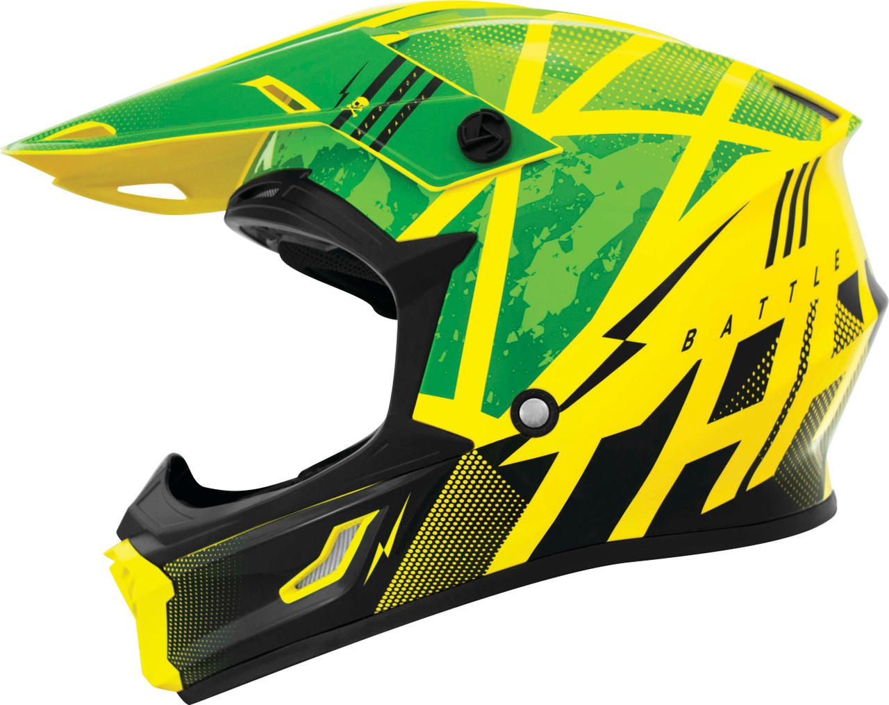 T710X Battle Youth Helmet Green/Black, Youth S