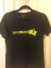  LADIES Sport Tek V-Neck Technical Flat Back Mesh Short Sleeve Shirt BLACK (map back)