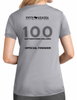 Women's Port & Comp 100 Half Finisher Scoop Neck Short Sleeve Tech Shirt GREY