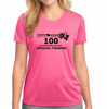 Women's Port & Comp 100 Half Finisher Scoop Neck Short Sleeve Tech Shirt Hot PINK