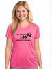 Women's Port & Comp 100 Half Finisher Scoop Neck Short Sleeve Tech Shirt Hot PINK