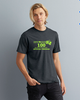 Men's Heathered Black 100 Half Finisher T-shirt Jerzees Tri-Blend Short Sleeve
