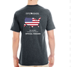 Men's Heathered Black 50 States ENDURANCE FINISHER T-shirt Jerzees Tri-Blend Short Sleeve