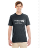 Men's Heathered Black 50 States ENDURANCE FINISHER T-shirt Jerzees Tri-Blend Short Sleeve