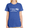 Women's Heathered BLUE 50 States HALF FINISHER T-shirt Jerzees Tri-Blend Short Sleeve