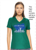 eXpert Women’s Oxymesh™ Short Sleeve V-NECK Club Runners Logo with Map Back
