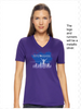 eXpert Women’s Oxymesh™ Short Sleeve V-NECK Club Runners Logo with Map Back